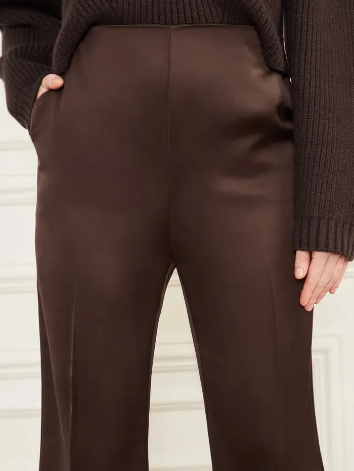 Bottoms GUESS Women Kellis Flare Pant Cold Brew Bottoms GUESS Women Kellis Flare Pant Cold Brew
