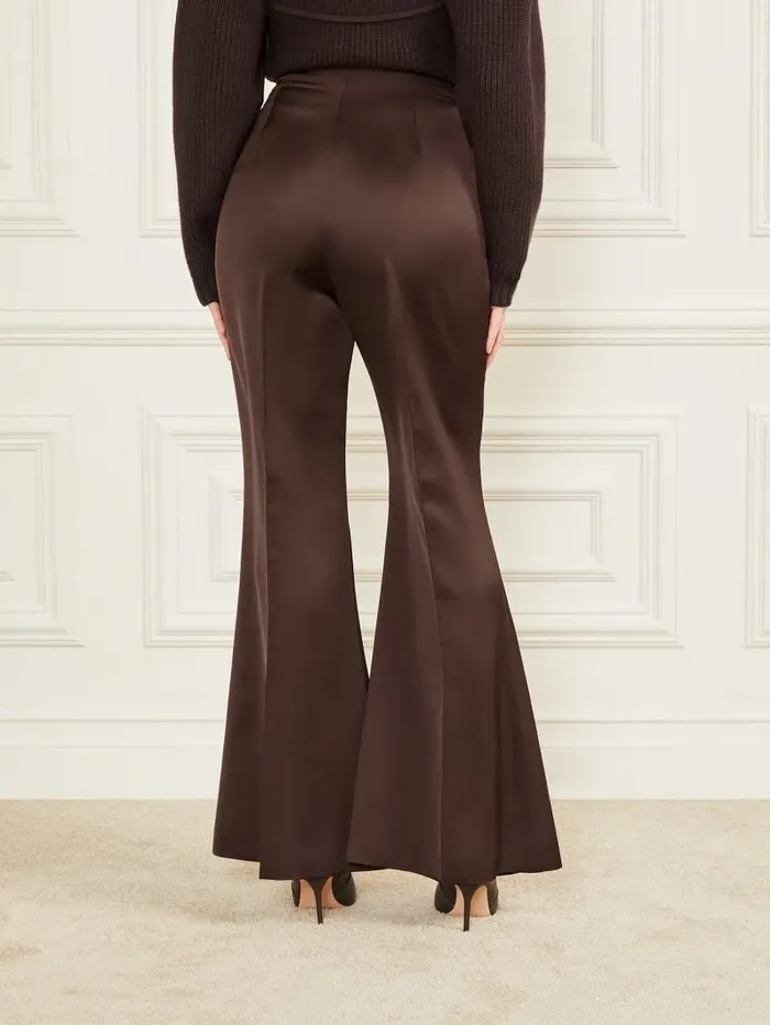 Bottoms GUESS Women Kellis Flare Pant Cold Brew Bottoms GUESS Women Kellis Flare Pant Cold Brew