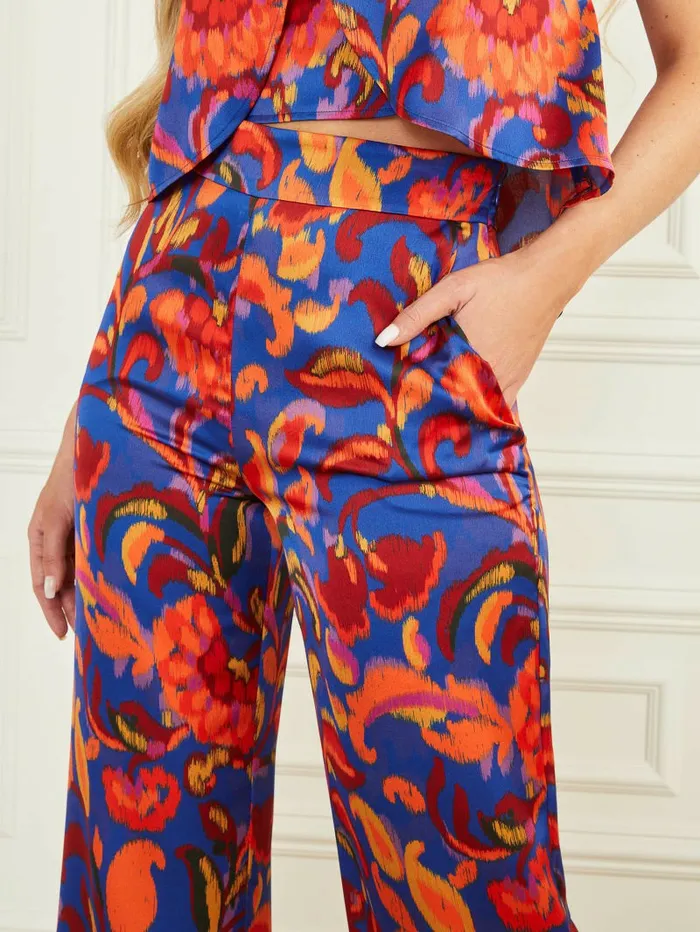 Bottoms Women Betty Printed Blue Pant Betty Blue Print GUESS Bottoms Women Betty Printed Blue Pant Betty Blue Print GUESS