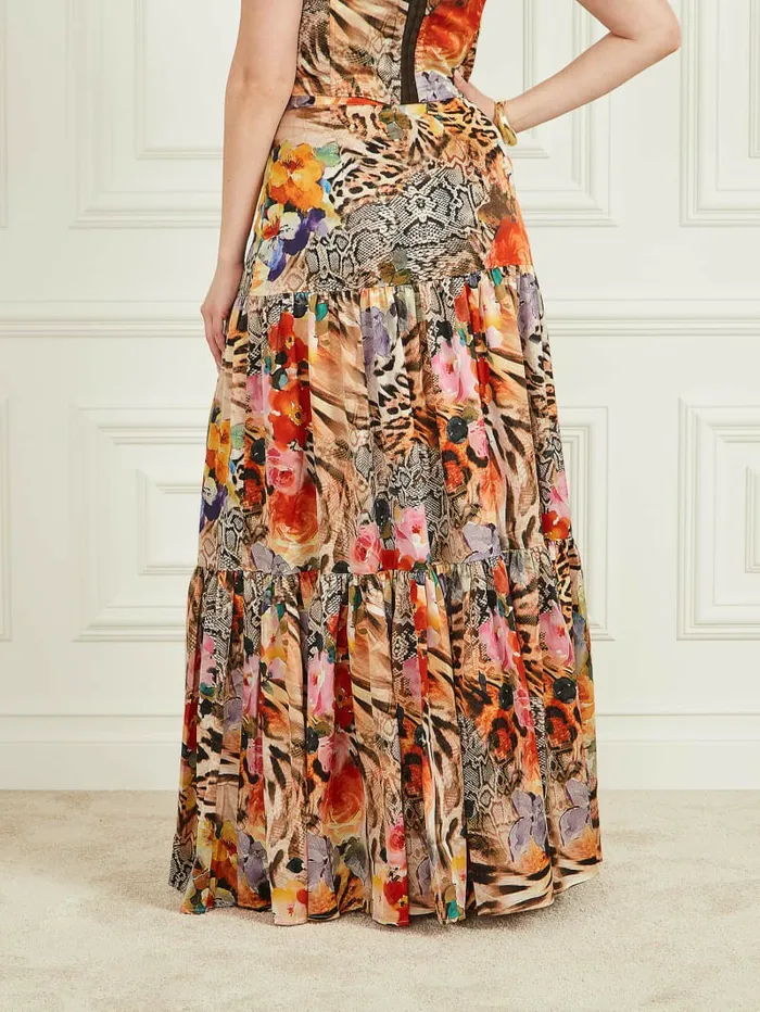 Bottoms Women GUESS Blossom Printed Maxi Skirt Wild Flower Fall Print Bottoms Women GUESS Blossom Printed Maxi Skirt Wild Flower Fall Print