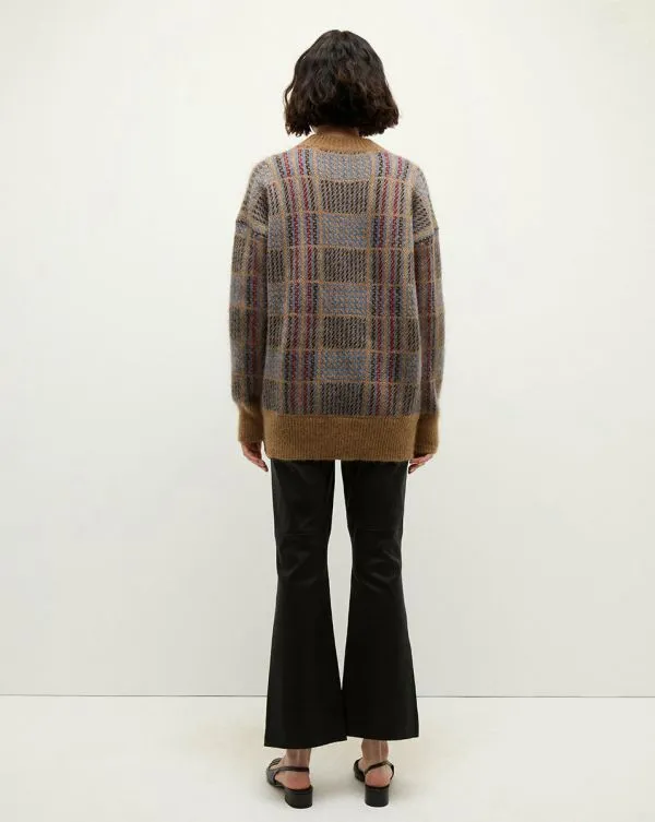Bristol Plaid Sweater Russet Multi Women Veronica Beard Sweaters Bristol Plaid Sweater Russet Multi Women Veronica Beard Sweaters
