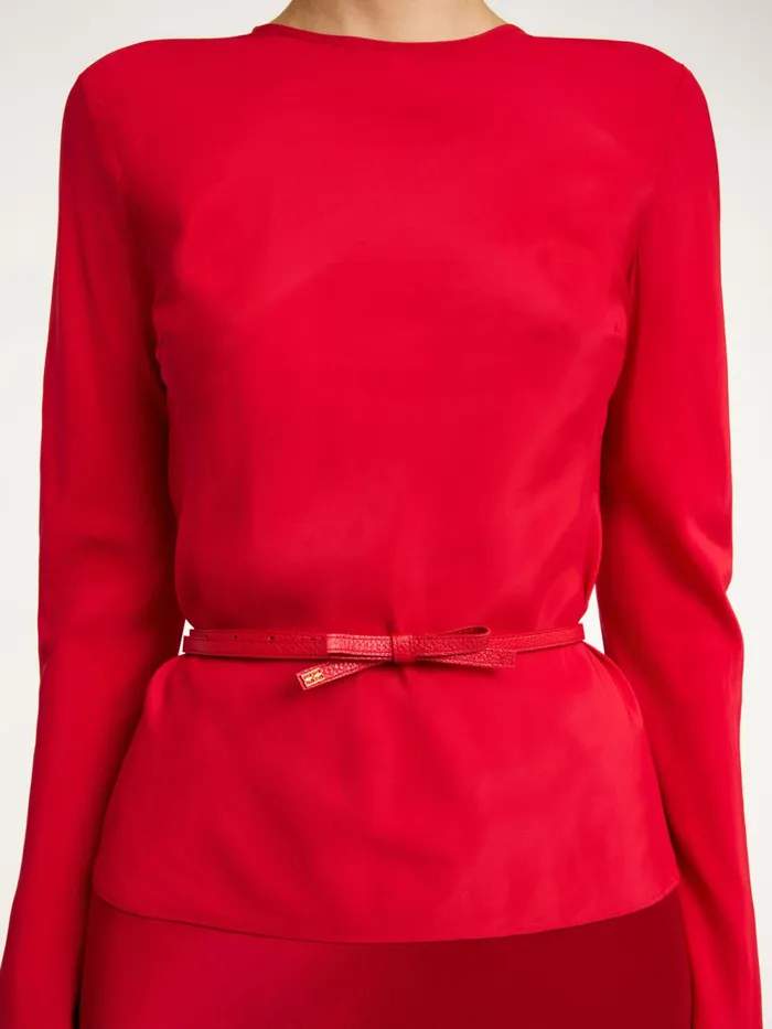 By Malene Birger Belts Women Booma Leather Belt Dark Chilli