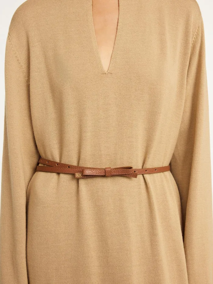 By Malene Birger Belts Women Booma Leather Belt Dark Tan