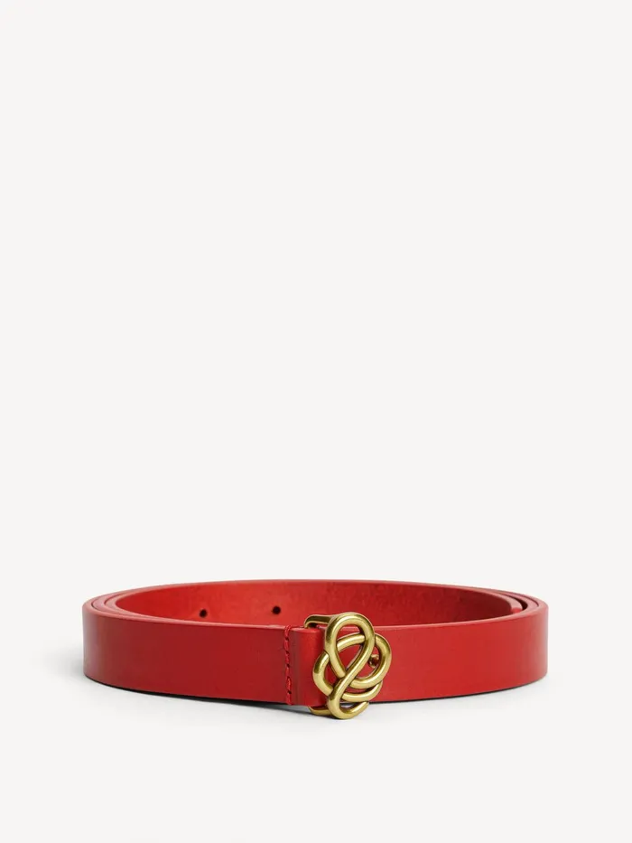 By Malene Birger Belts Women Ouma Leather Belt Dark Chilli