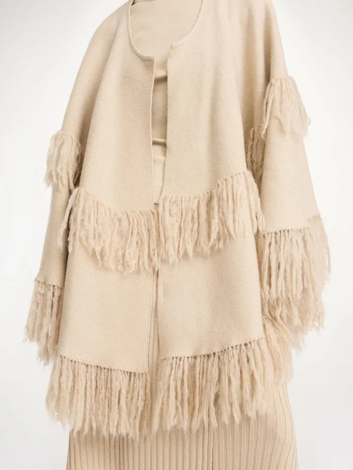By Malene Birger Coats and Jackets Women Dixi Wool Poncho Old Beige