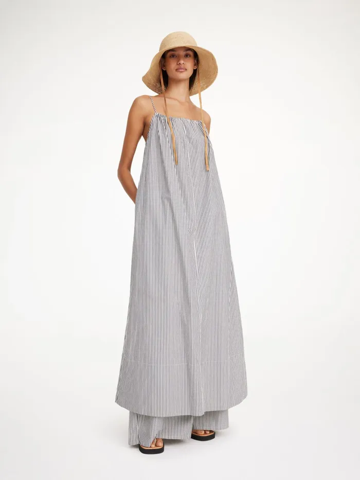 By Malene Birger Dresses Women Lanney Organic Cotton Maxi Dress Navy Stripe