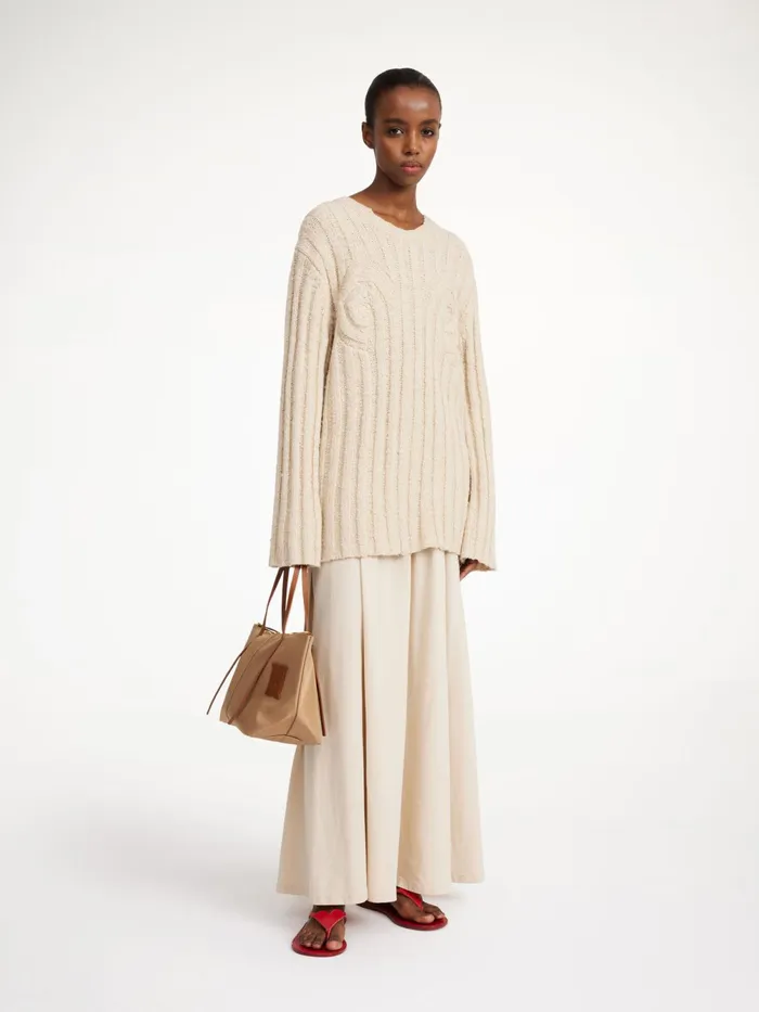 By Malene Birger Knitwear Women Cirra Ribbed Sweater Oyster Gray