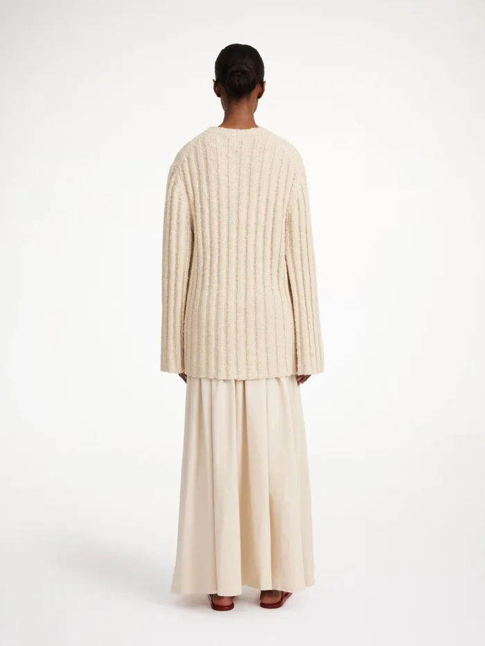 By Malene Birger Knitwear Women Cirra Ribbed Sweater Oyster Gray