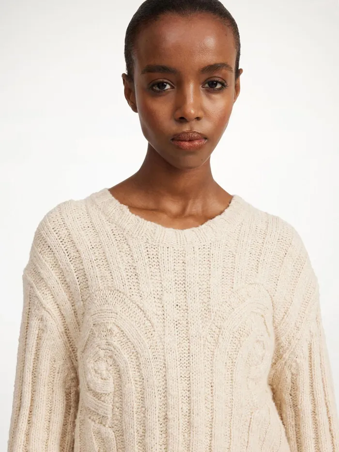 By Malene Birger Knitwear Women Cirra Ribbed Sweater Oyster Gray