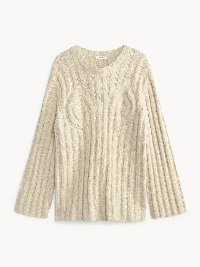 By Malene Birger Knitwear Women Cirra Ribbed Sweater Oyster Gray
