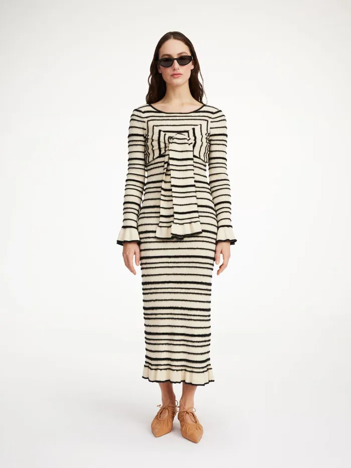 By Malene Birger Knitwear Women Damira Maxi Dress Black Stripe