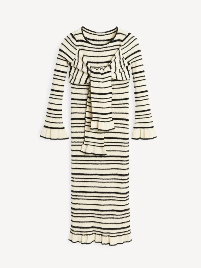 By Malene Birger Knitwear Women Damira Maxi Dress Black Stripe