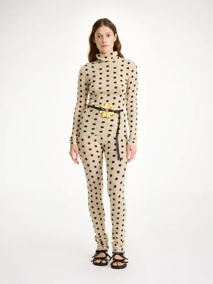 By Malene Birger Knitwear Women Fioria Turtleneck Wool Sweater Graphic Flower By Malene Birger Knitwear Women Fioria Turtleneck Wool Sweater Graphic Flower