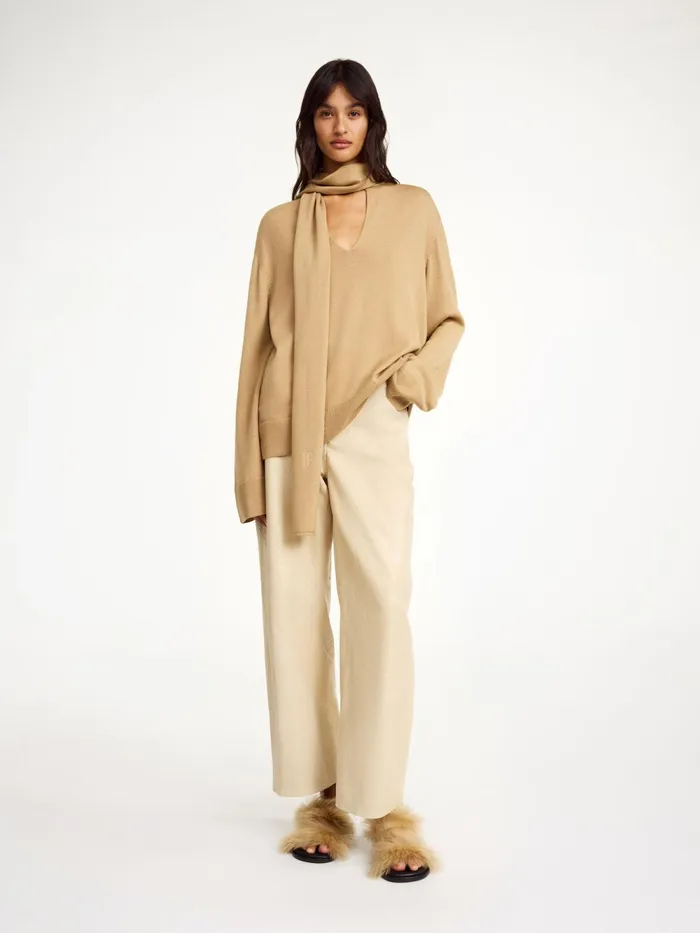 By Malene Birger Knitwear Women Merrie Wool Sweater Tannin
