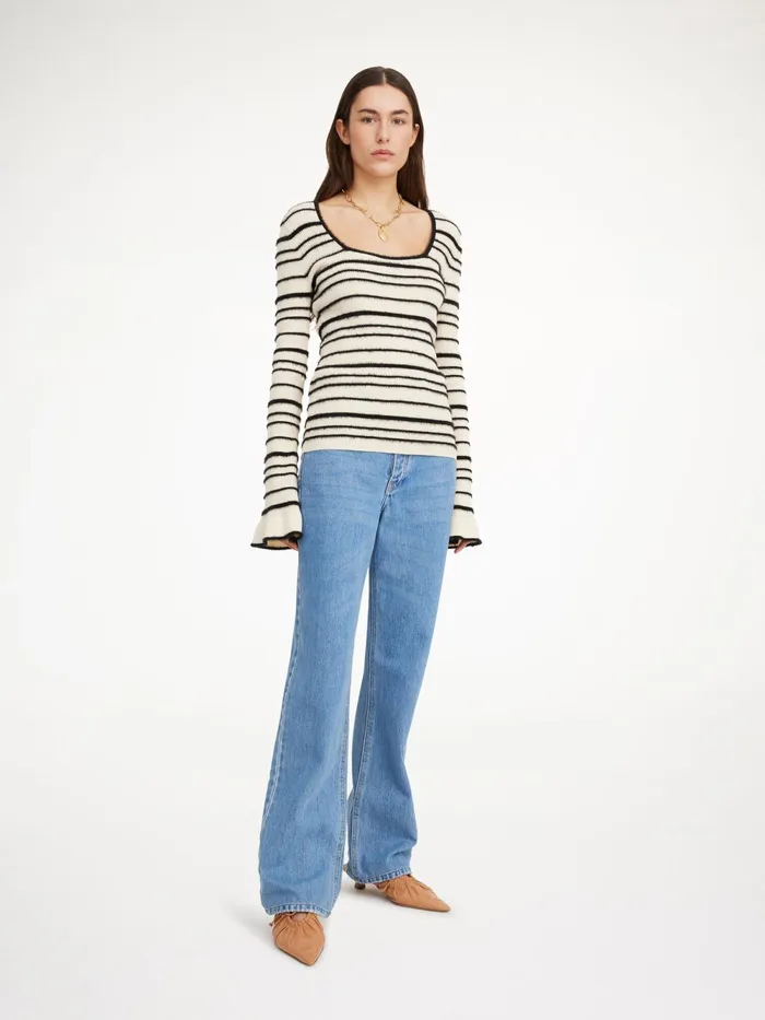 By Malene Birger Knitwear Women Morila Sweater Black Stripe