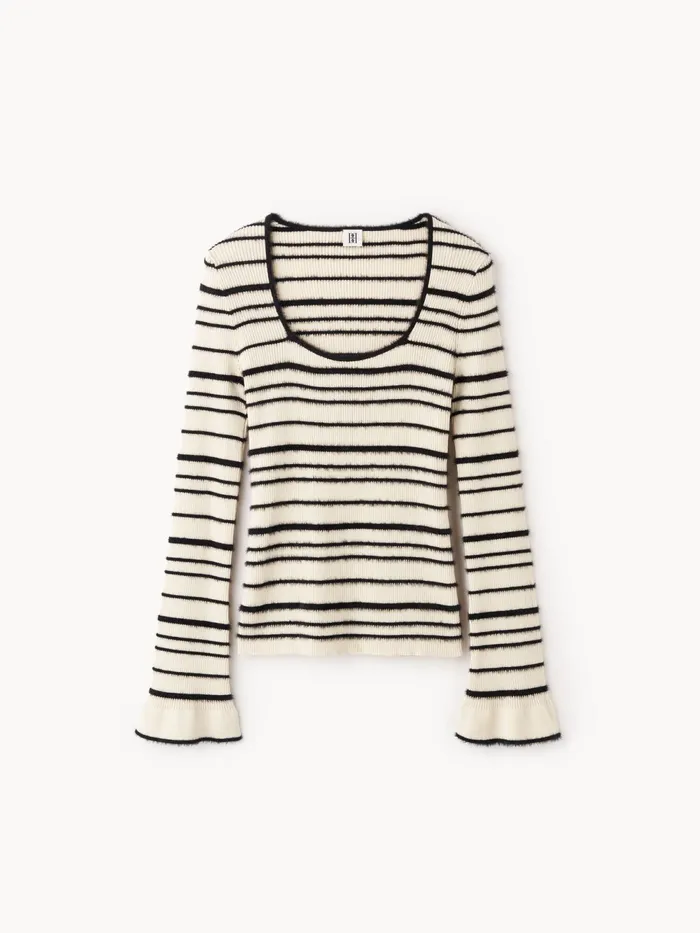 By Malene Birger Knitwear Women Morila Sweater Black Stripe