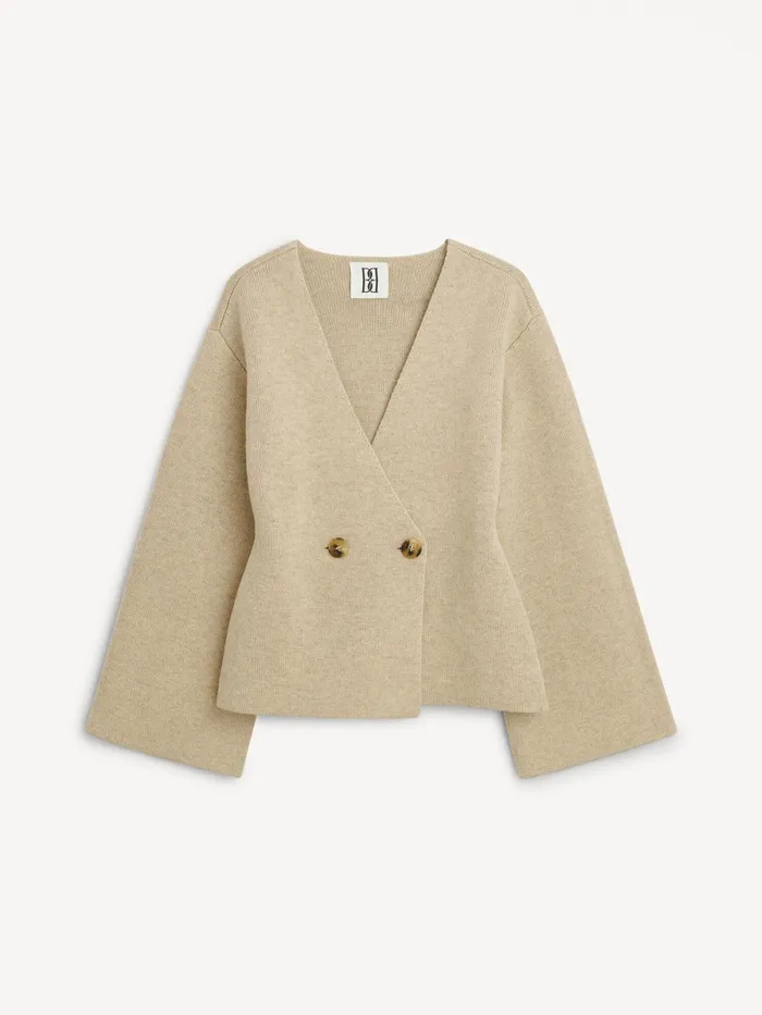 By Malene Birger Knitwear Women Tinley Wool Cardigan Twill Beige