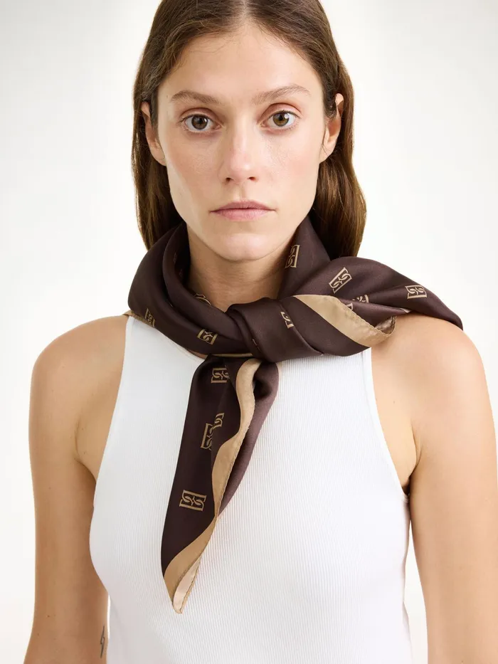 By Malene Birger Scarves Women Monnas Silk Scarf Shale