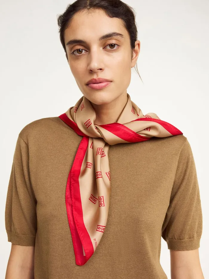 By Malene Birger Scarves Women Monnas Silk Scarf Tannin