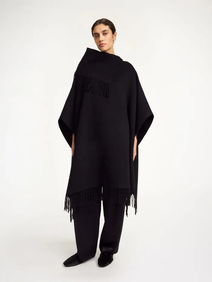 By Malene Birger Scarves Women Turtlo Wool Poncho Black