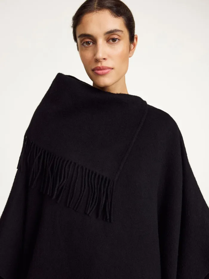 By Malene Birger Scarves Women Turtlo Wool Poncho Black