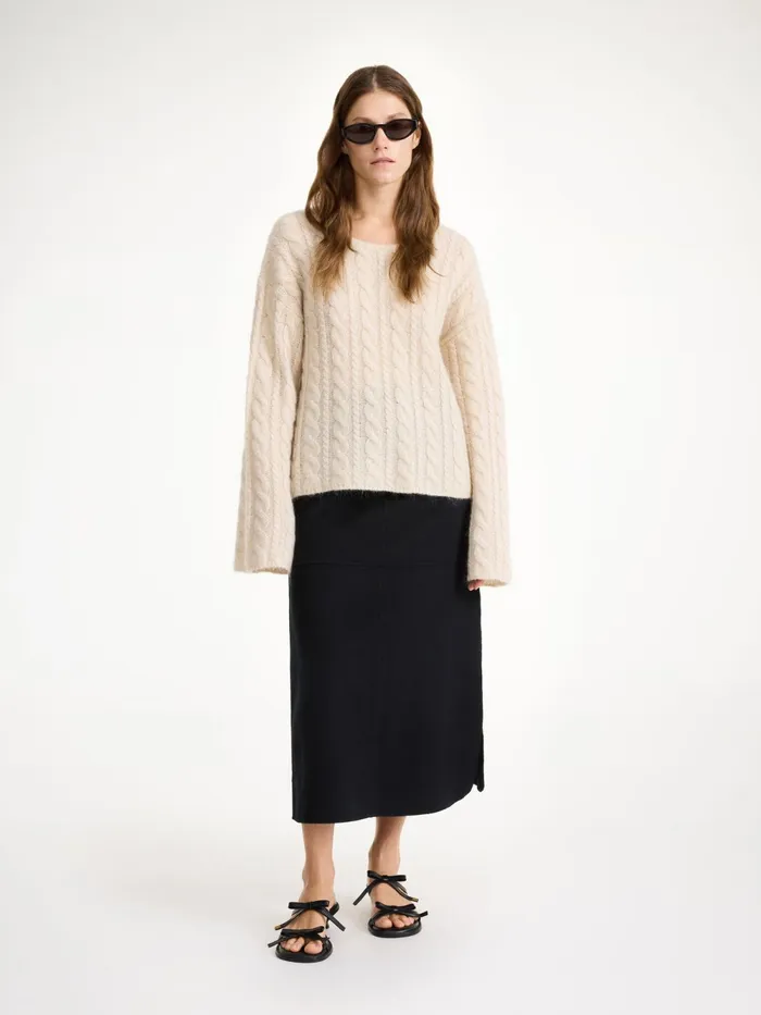 By Malene Birger Skirts Women Angello Wool Midi Skirt Black