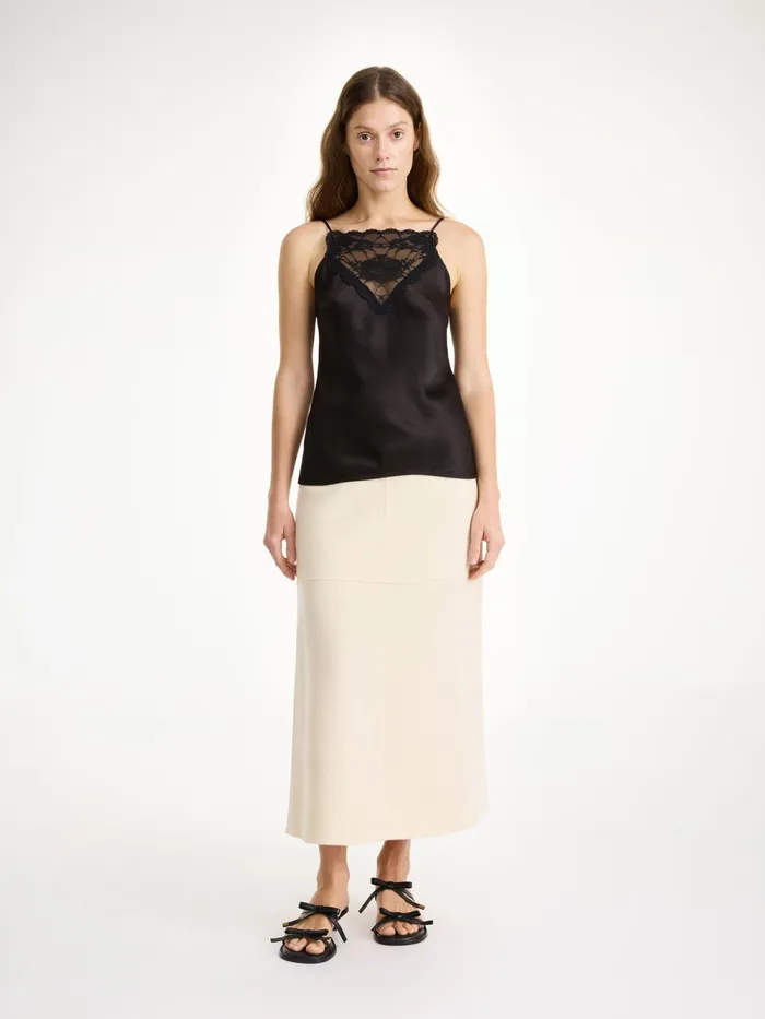 By Malene Birger Skirts Women Angello Wool Midi Skirt Pearl