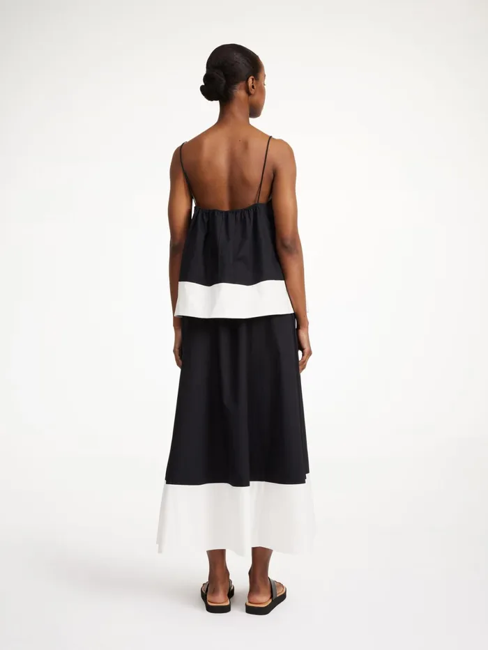 By Malene Birger Skirts Women Pheobes Organic Cotton Skirt Block Stripe Black White