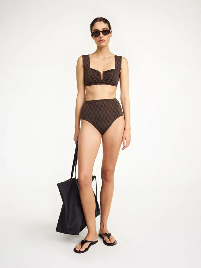 By Malene Birger Swimwear Women Belira Bikini Top Dark Mahogany