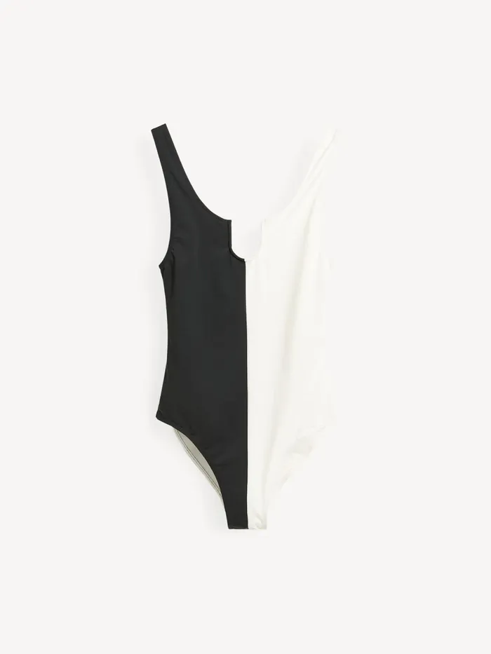 By Malene Birger Swimwear Women Bonday Swimsuit Block Stripe Black White