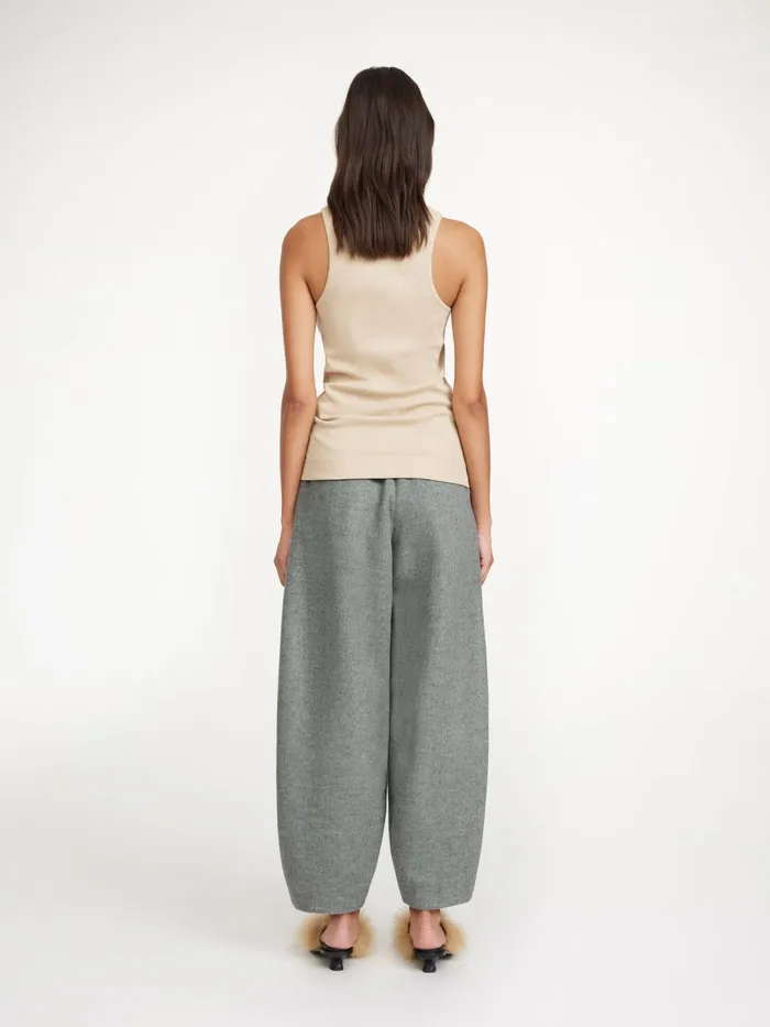 By Malene Birger Trousers Women Carlien Wool Trousers Grey Melange