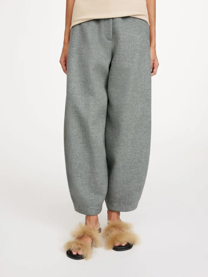 By Malene Birger Trousers Women Carlien Wool Trousers Grey Melange