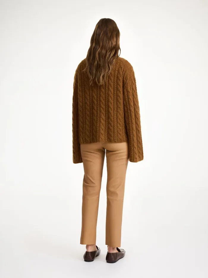 By Malene Birger Trousers Women Florentina Leather Trousers Raw Sugar
