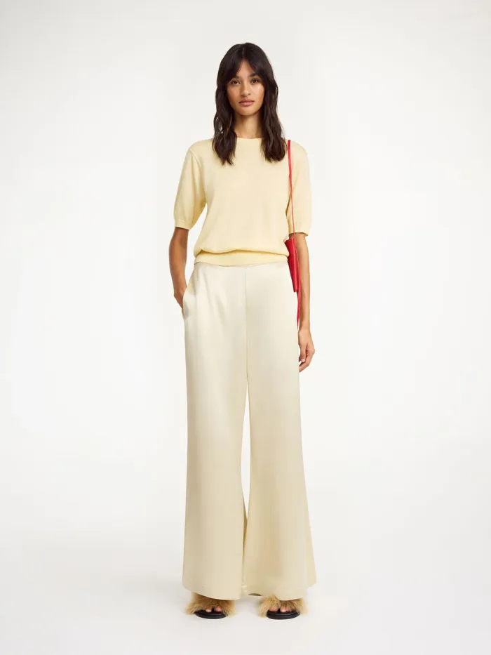 By Malene Birger Trousers Women Lucee Flared Trousers Oyster Gray