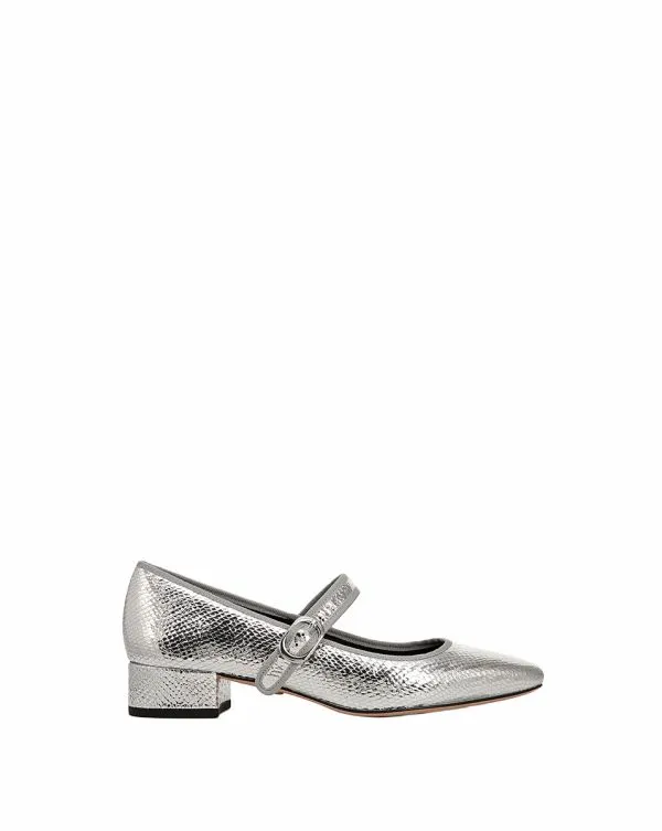 Cade Metallic Mary Jane Ballet Pump Silver Women Veronica Beard Shoes Cade Metallic Mary Jane Ballet Pump Silver Women Veronica Beard Shoes