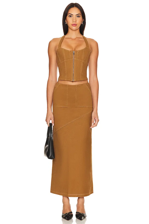 Cal Skirt Khaki Women Lovers and Friends Skirts