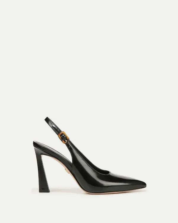 Callie Leather Slingback Pump Black Women Veronica Beard Shoes