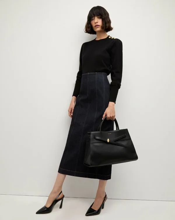 Callie Leather Slingback Pump Black Women Veronica Beard Shoes