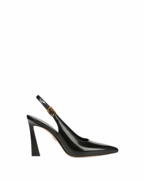 Callie Leather Slingback Pump Black Women Veronica Beard Shoes