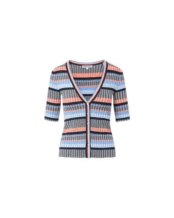 Calliope Ribbed Cardigan Blue Multi Women Veronica Beard Sweaters Calliope Ribbed Cardigan Blue Multi Women Veronica Beard Sweaters