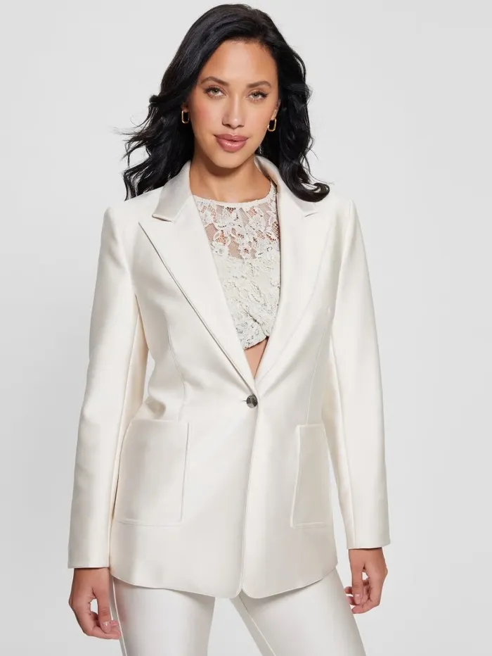 Carly Blazer Muted Stone Women Jackets and Coats GUESS Carly Blazer Muted Stone Women Jackets and Coats GUESS