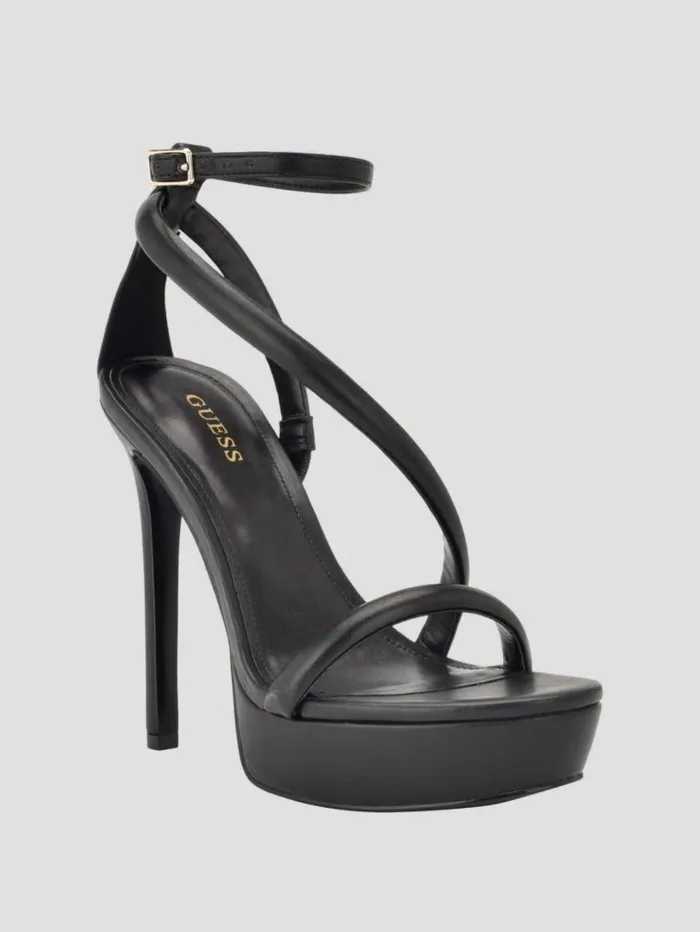 Casilda Strappy Stiletto Heels Black 002 Women Heels GUESS
