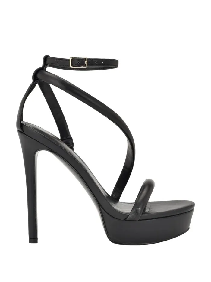 Casilda Strappy Stiletto Heels Black 002 Women Heels GUESS
