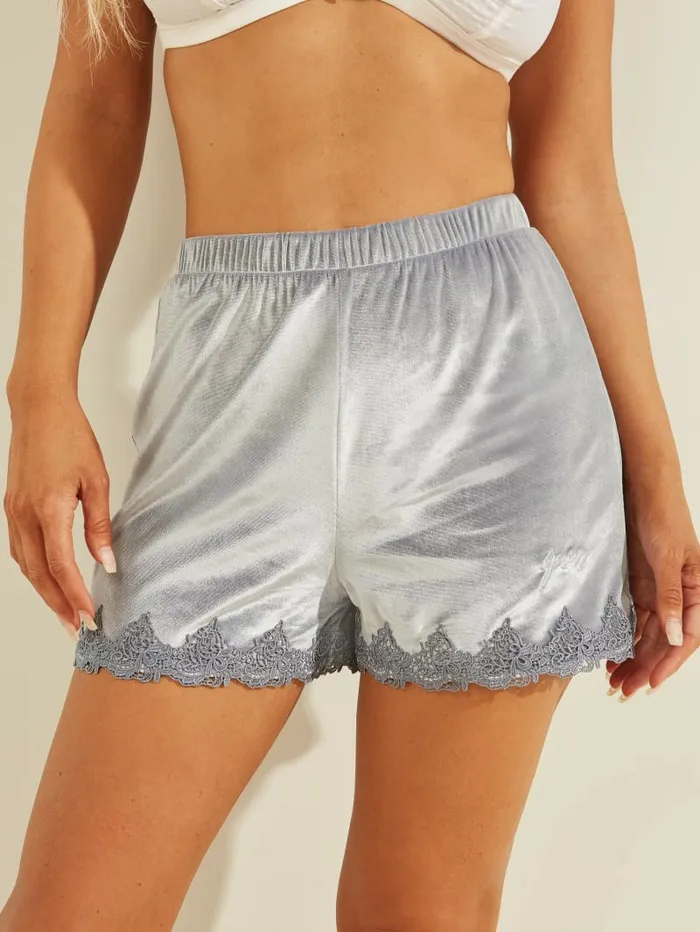 Cate Velour Shorts Cloudy Sky Women Intimates GUESS