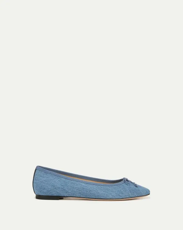 Catherine Denim Ballet Flat Blue Women Veronica Beard Shoes