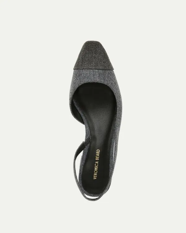Cecile Denim CapToe Slingback Blueandblack Women Veronica Beard Shoes