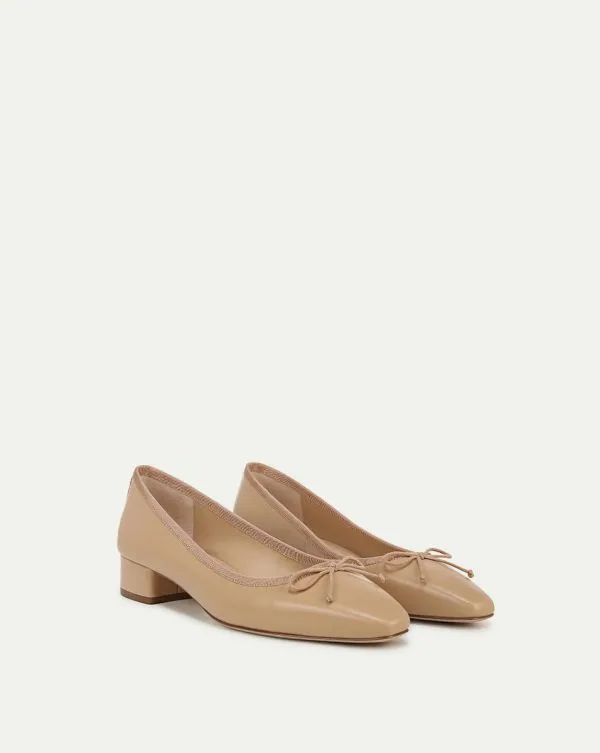 Cecile Leather Ballet Pump Bisque Women Veronica Beard Shoes Cecile Leather Ballet Pump Bisque Women Veronica Beard Shoes