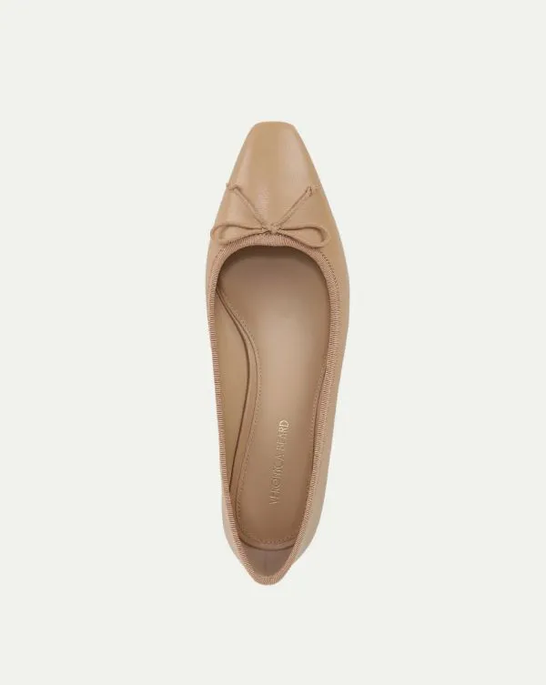 Cecile Leather Ballet Pump Bisque Women Veronica Beard Shoes Cecile Leather Ballet Pump Bisque Women Veronica Beard Shoes