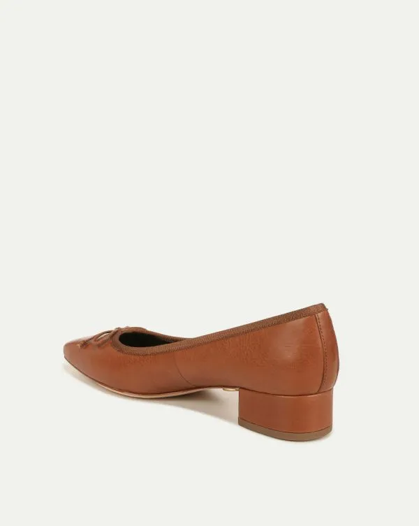 Cecile Leather Ballet Pump Caramel Women Veronica Beard Shoes Cecile Leather Ballet Pump Caramel Women Veronica Beard Shoes