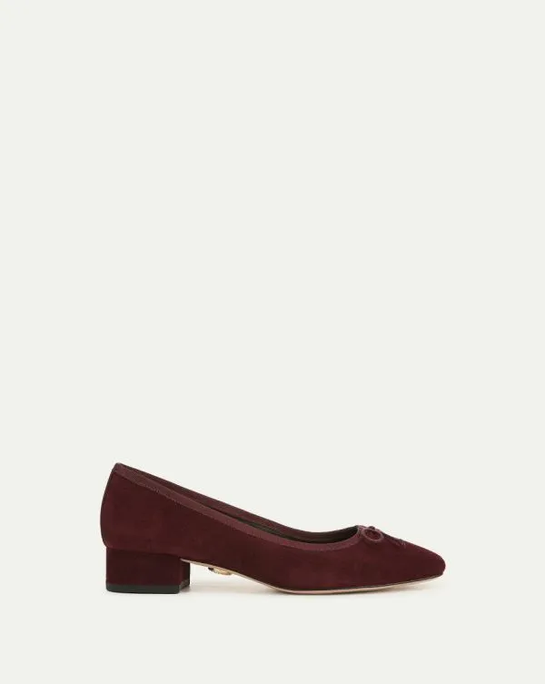 Cecile Suede Ballet Pump Acai Women Veronica Beard Shoes